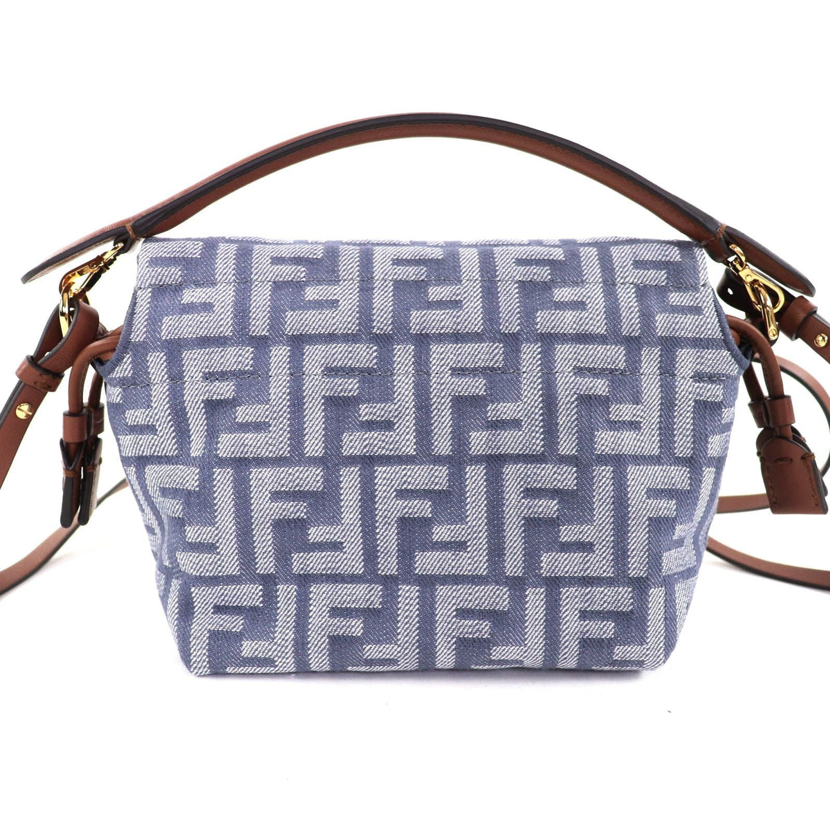 Fendi Mamma Baguette Denim Shoulder Bag
