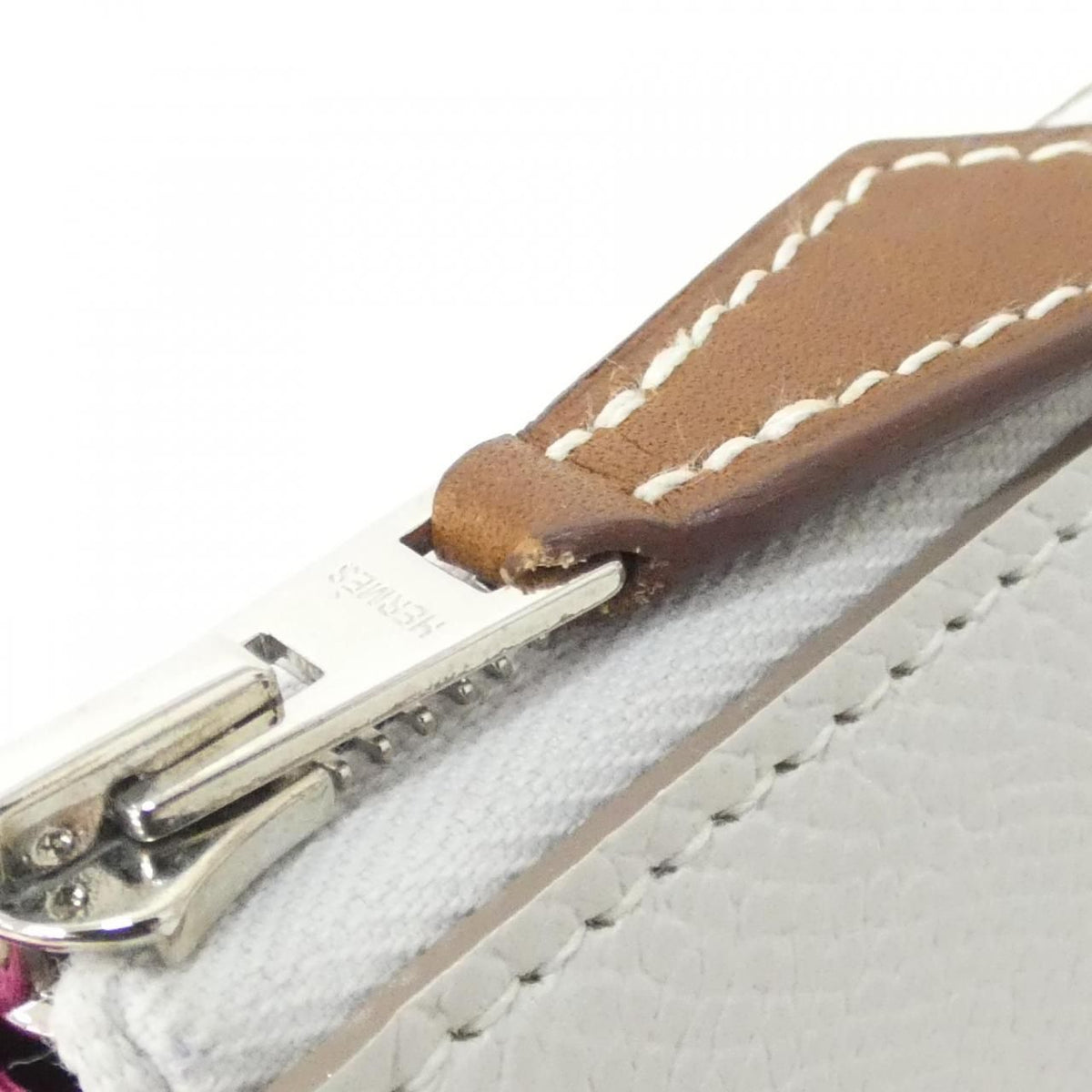 Hermes MORS & CO Silk In Compact Epsom Leather Wallet