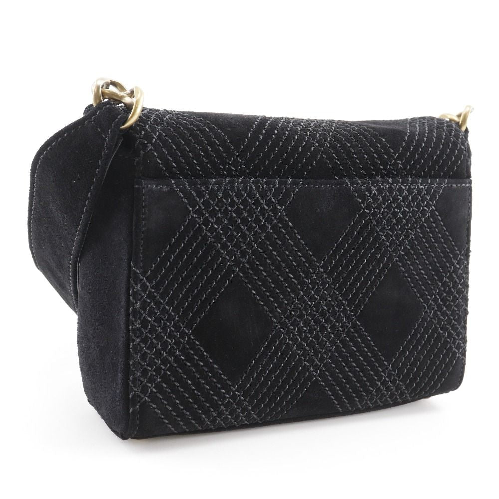 Chanel Wild Stitch Suede Shoulder Bag