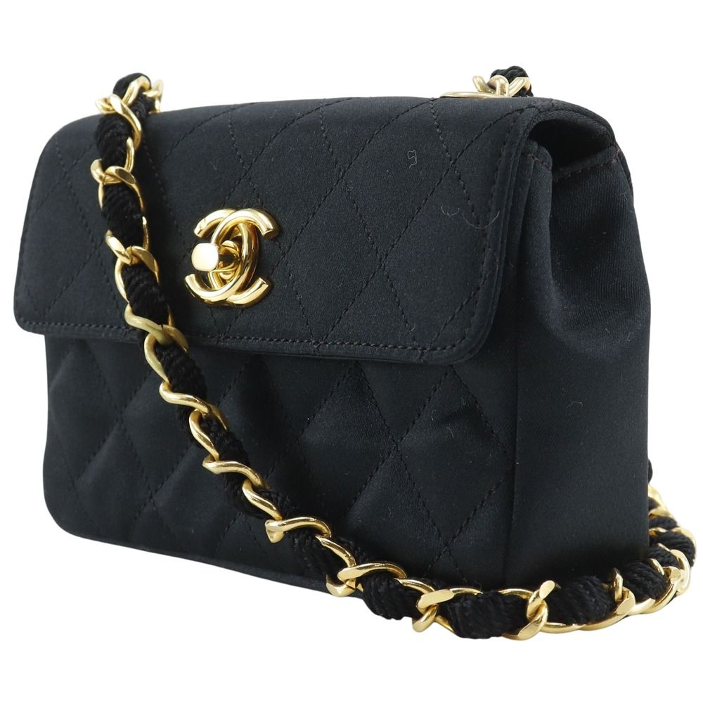 Chanel Mini Chain Shoulder Bag Satin Shoulder Bag
