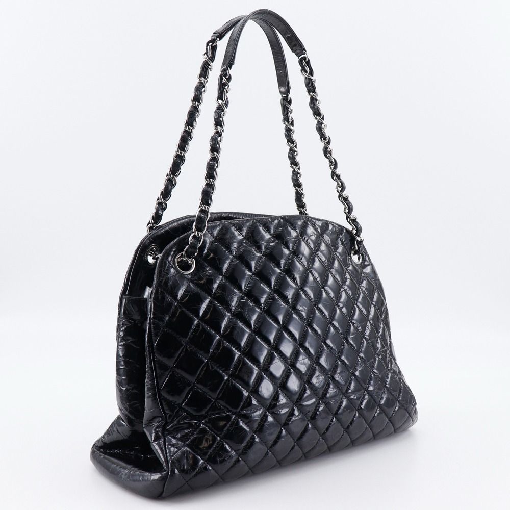 Chanel Mademoiselle Bowling Bag Patent Leather 2way Tote Bag