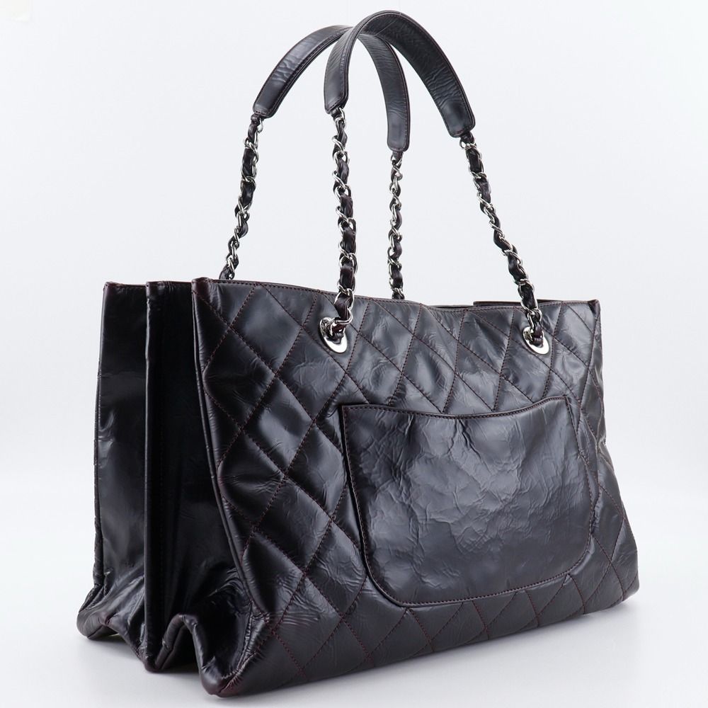 Chanel Grand Shopping Tote Patent Leather Chain Tote
