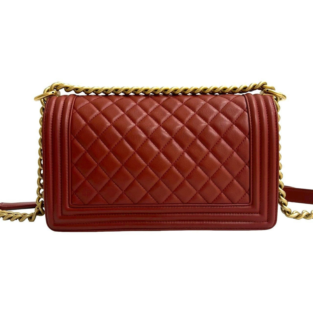 CHANEL Boy Chanel Lambskin Shoulder Bag