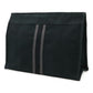 Herm s Fourre Tout Canvas Leather Clutch Bag