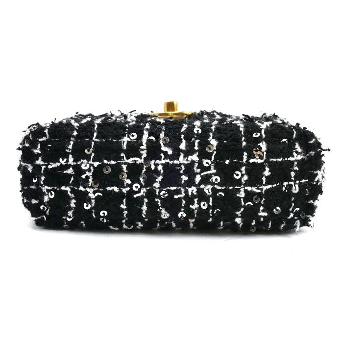 CHANEL Fabric Mini Chain Shoulder Bag