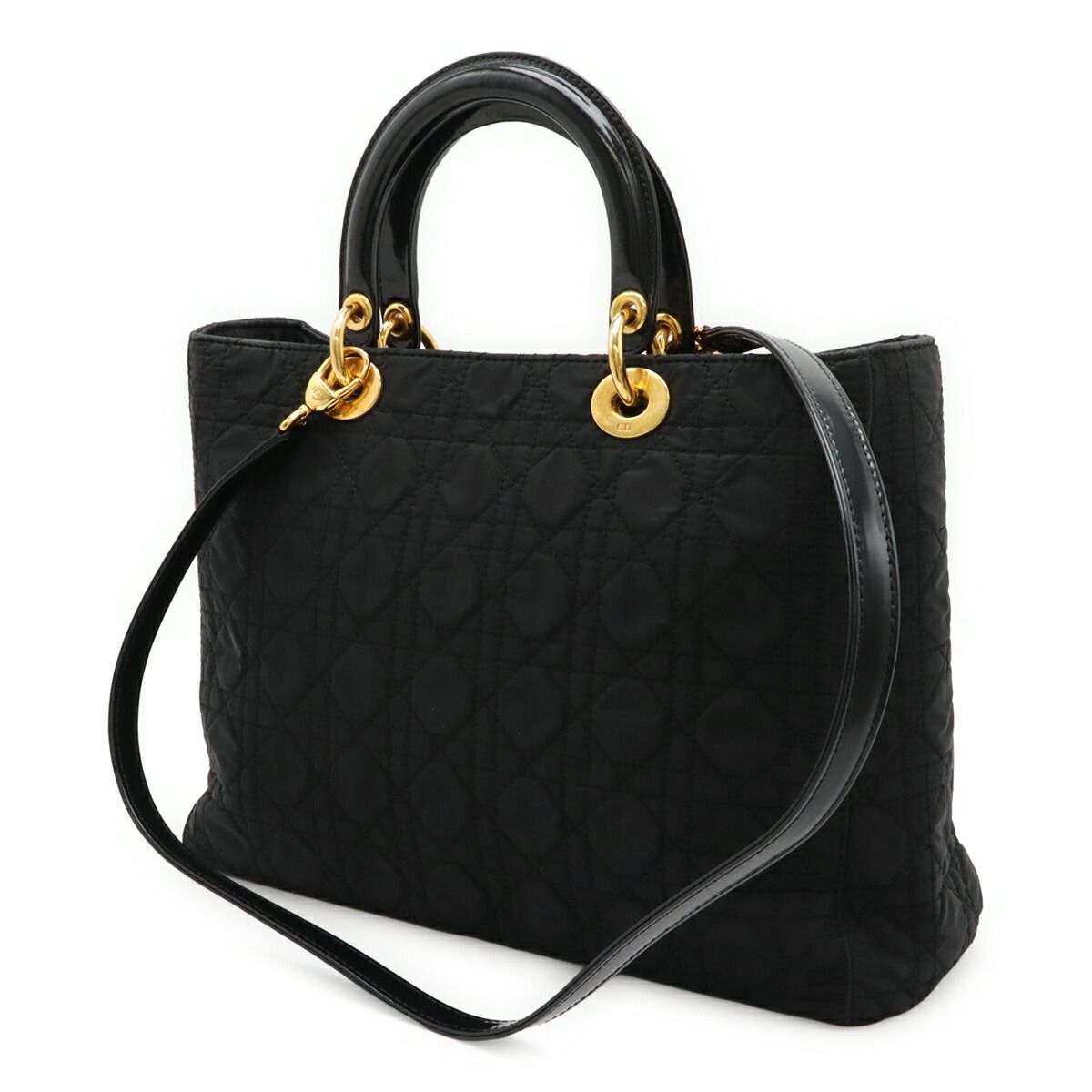 Christian Dior Lady Dior Cannage Nylon 2way Bag