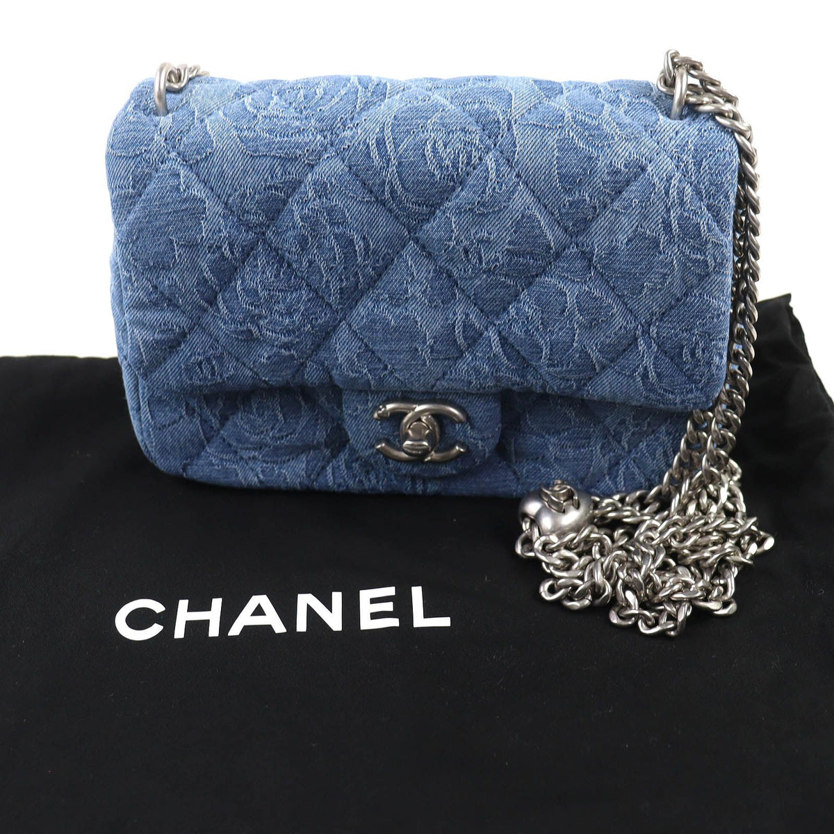 Chanel Mini Matelasse COCO Mark Camellia Chain Shoulder Bag