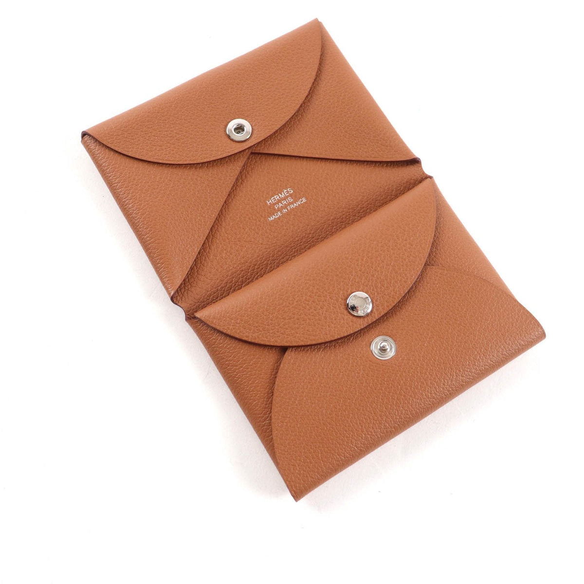Hermes Calvi duo Evercolor Leather Coin Case