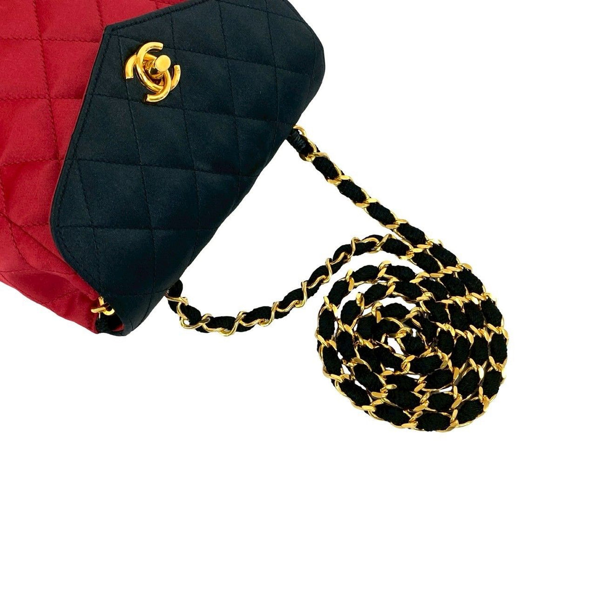 Chanel Matelasse Satin Shoulder Bag