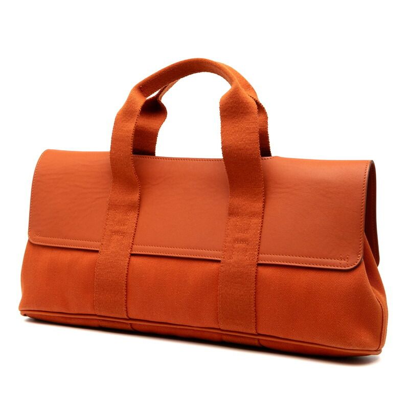 Hermes Valparaiso LongMM Toile Chevron Leather Handbag