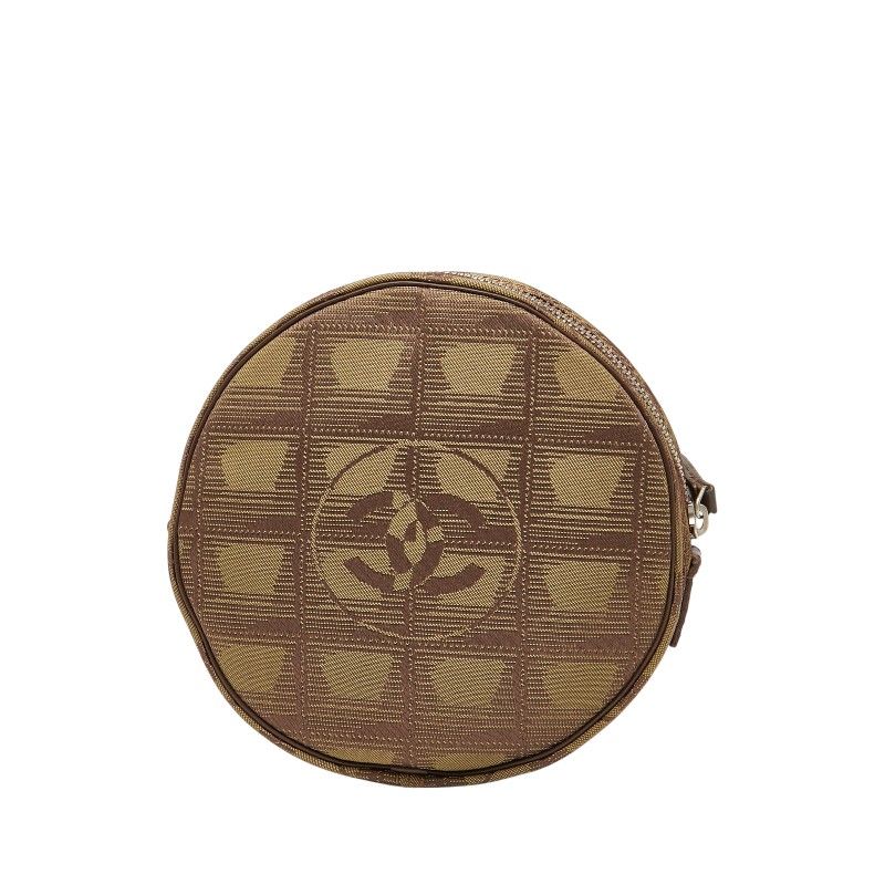 Chanel New Travel Line Canvas Leather Pouch