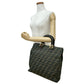 Fendi Zucca Canvas Leather Handbag