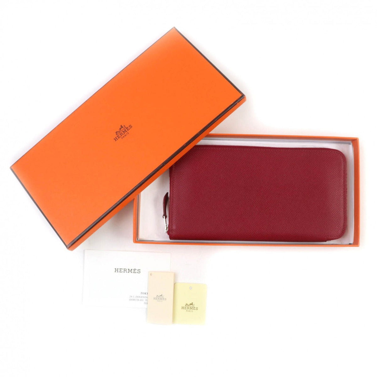 Hermes Azap Long Epsom Leather Zip Wallet
