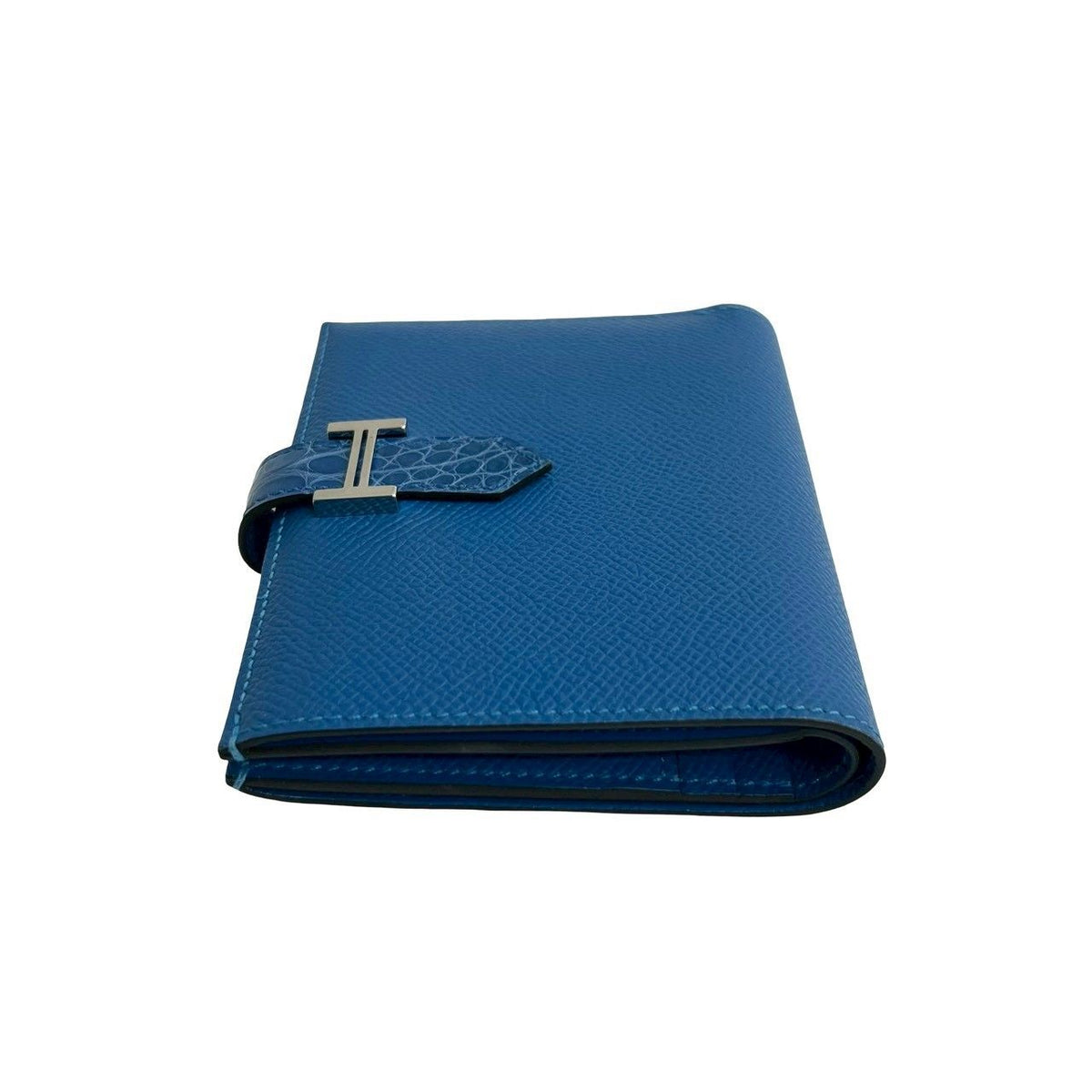 Hermes Bearn Compact Alligator Calfskin Wallet