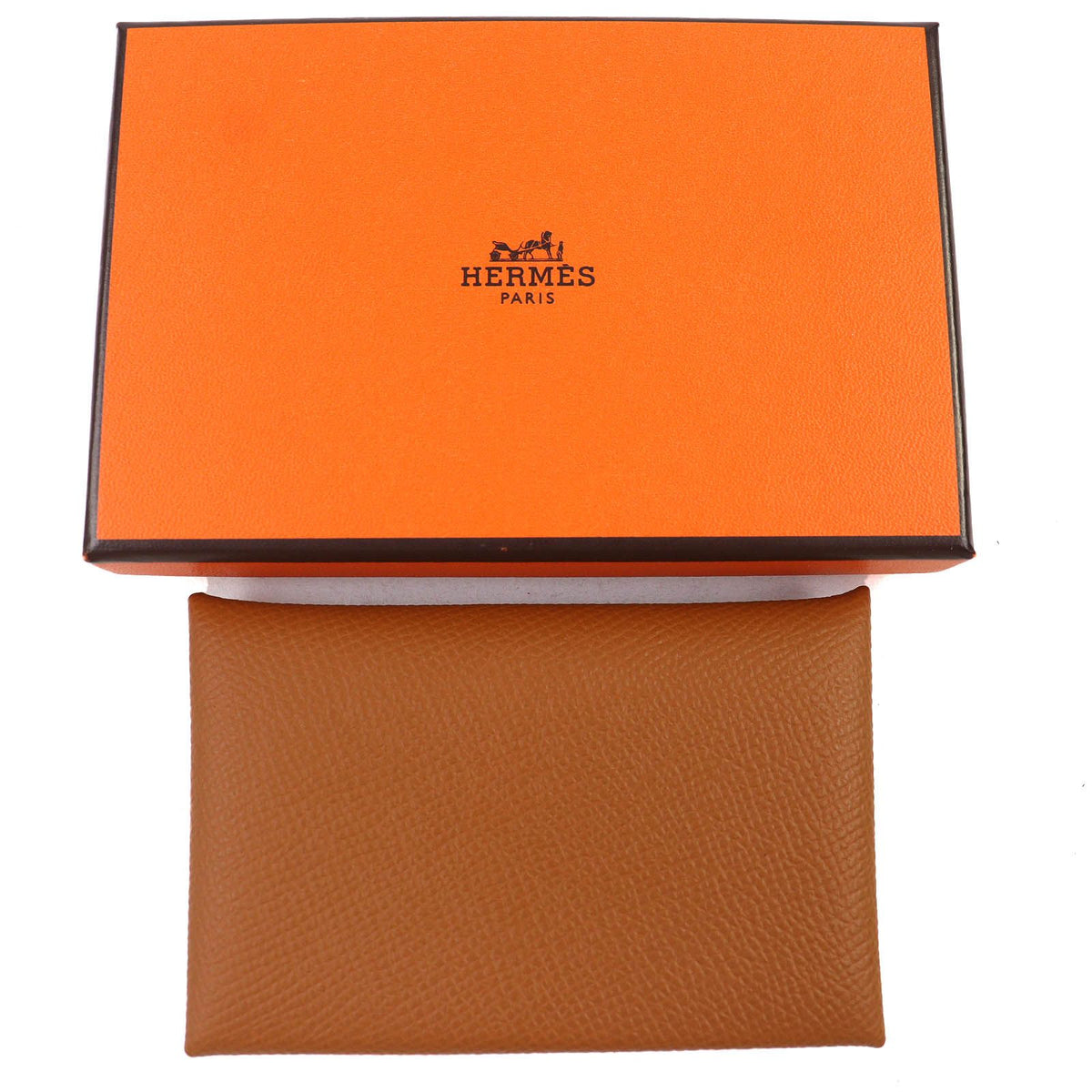 Hermes Calvi Epsom Leather Card Case