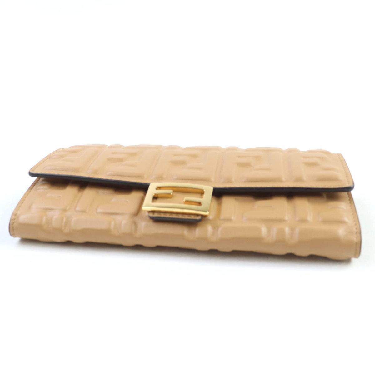 Fendi FFMetal Baguette Continental Leather Long Wallet