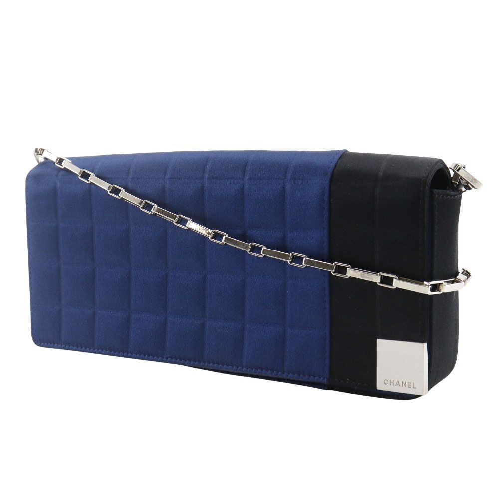 Chanel Choco Bar Satin Shoulder Bag
