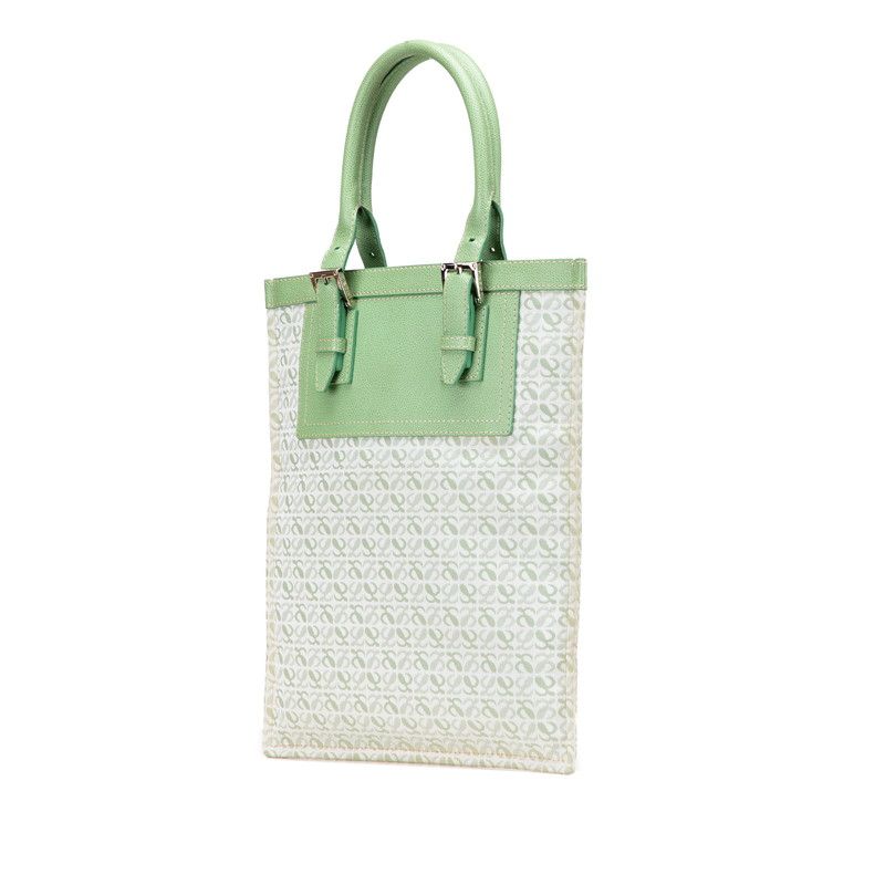 Loewe Repeat Anagram Canvas Leather Tote Bag