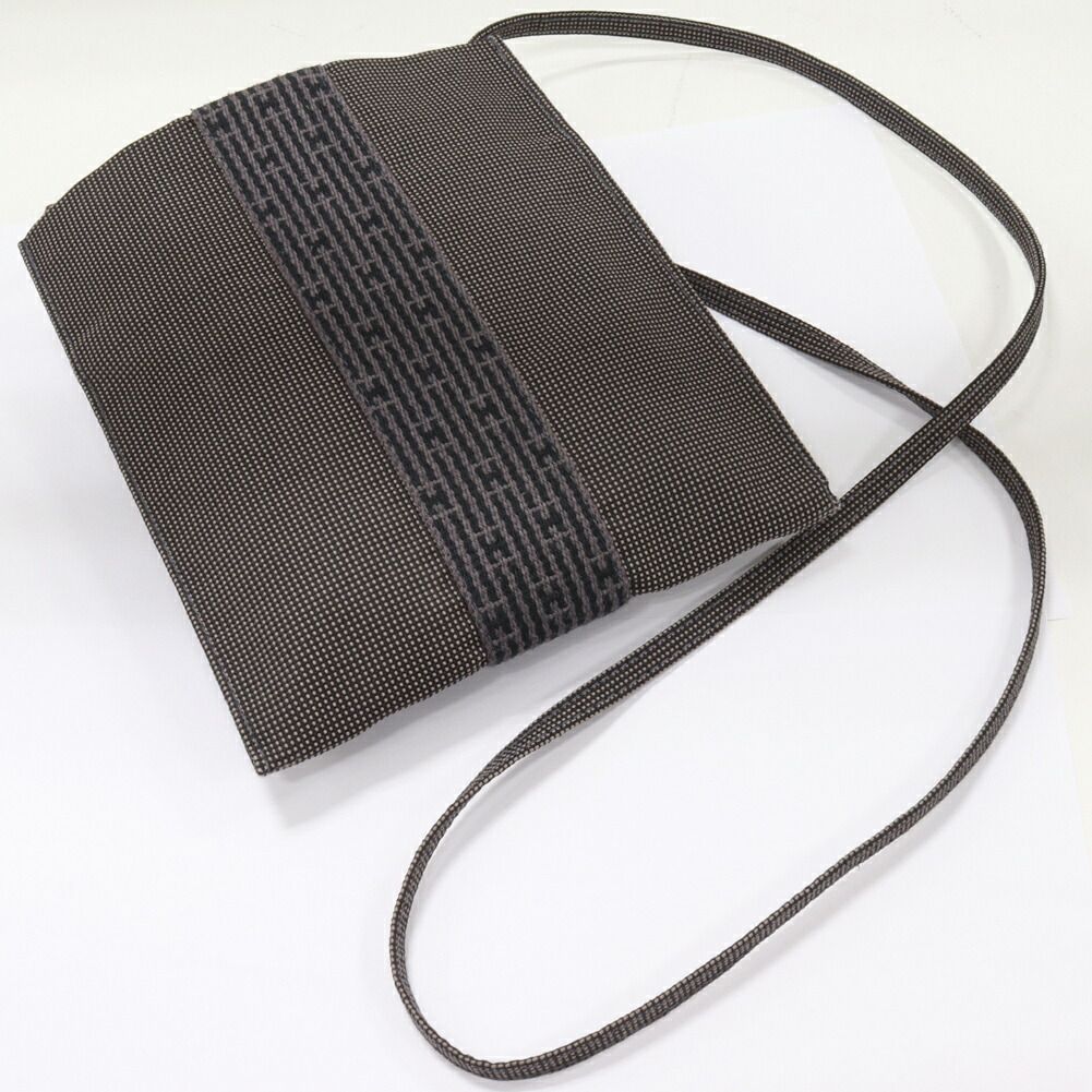 Hermes Herline Canvas Shoulder Bag