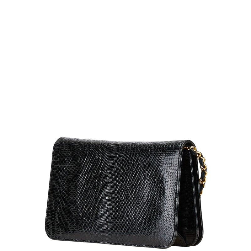Chanel Coco Mark Lizard Chain Shoulder Bag