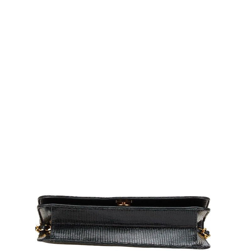 Chanel Coco Mark Lizard Chain Shoulder Bag