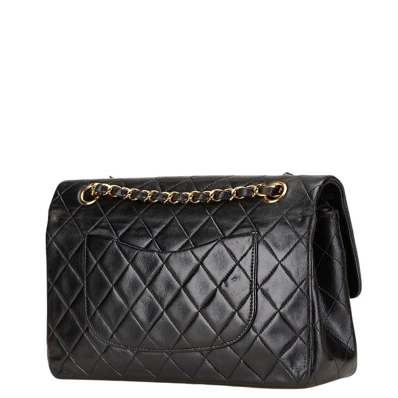 Chanel Matelasse 25 Lambskin Double Flap Chain Shoulder Bag