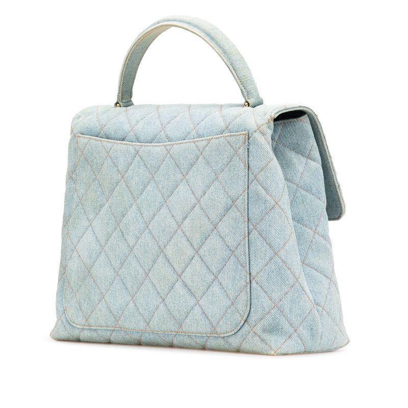 Chanel Coco Mark Quilting Denim Handbag