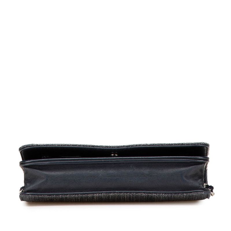 Chanel Deauville Denim Chain Wallet