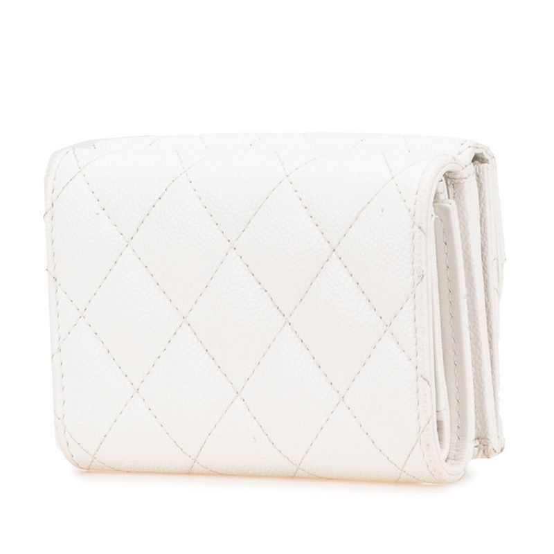 Chanel Matelasse Caviar Skin Compact Wallet