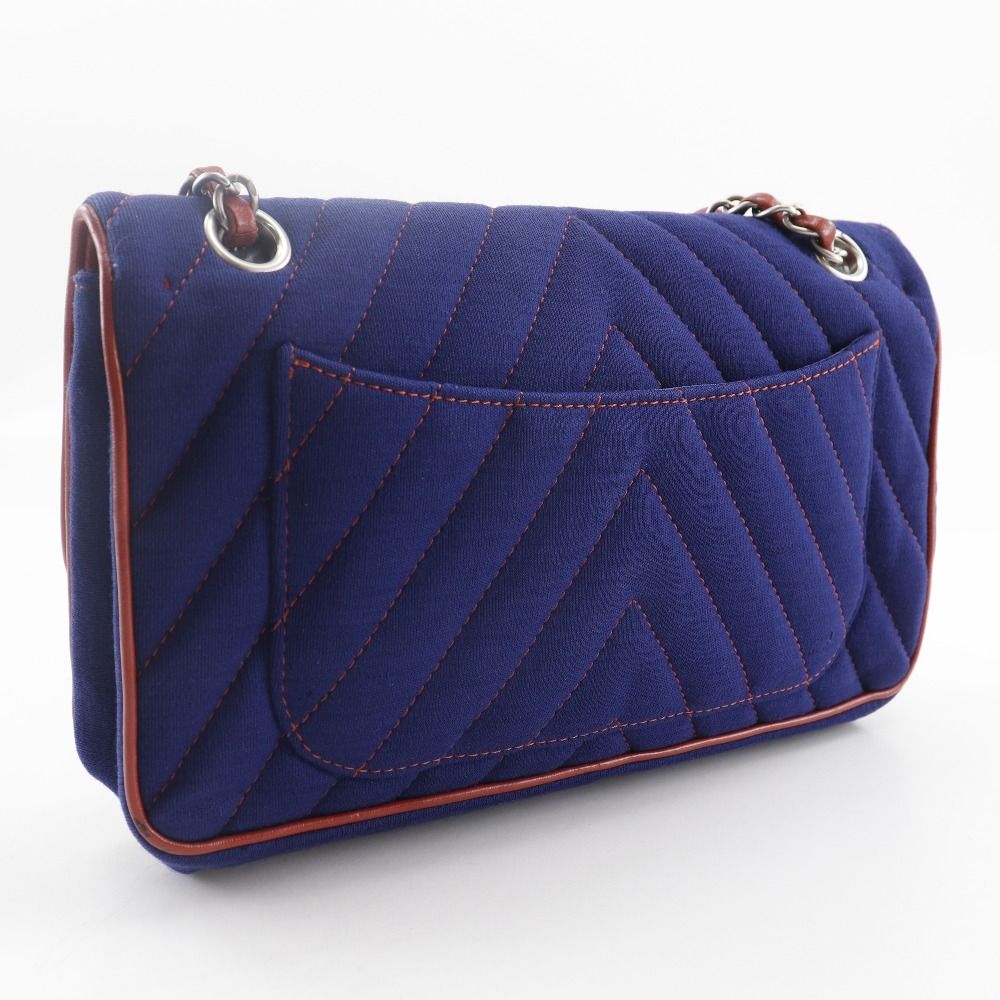 Chanel Double Chain Shoulder Bag Cotton Shoulder Bag