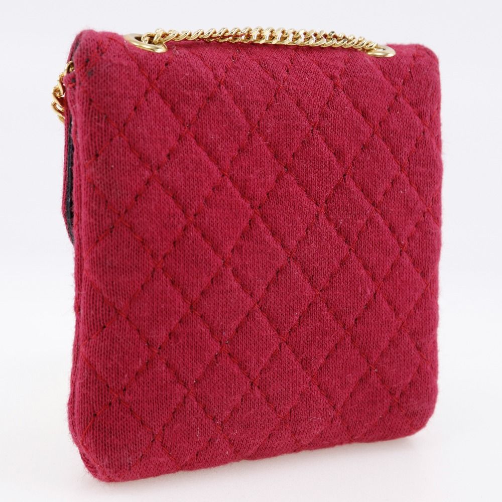 Chanel Chain Pouch Cotton 2way Shoulder Bag
