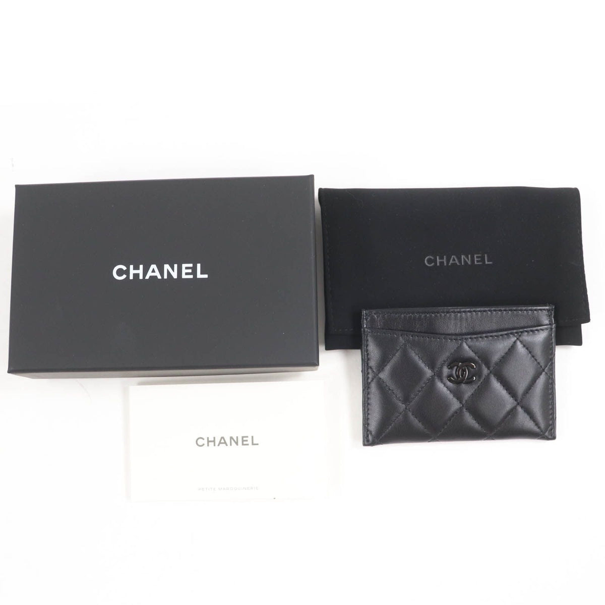 Chanel Card Case Matrasse COCO Mark Lambskin Card Case