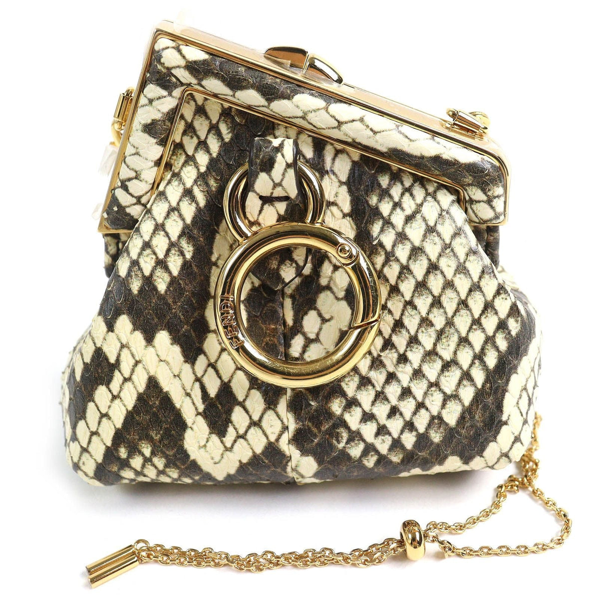 Fendi FENDI FIRST NANO Python chain pouch