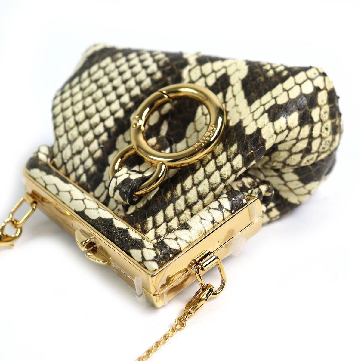 Fendi FENDI FIRST NANO Python chain pouch