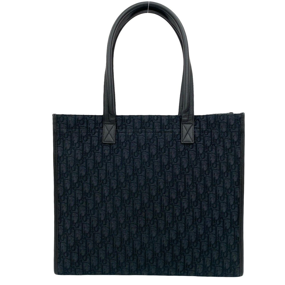 Christian Dior Oblique Canvas Leather Tote Bag