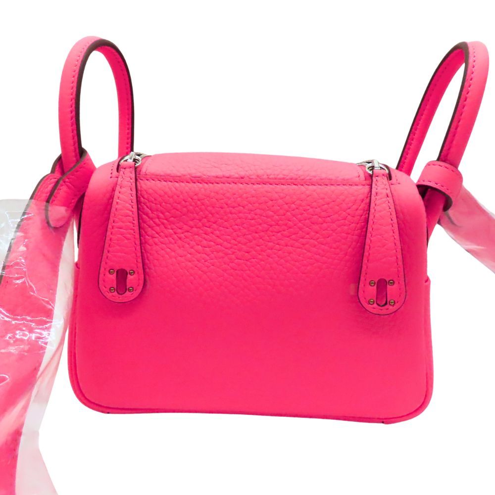 Hermes Lindy Mini Taurillon Clemence Shoulder Bag