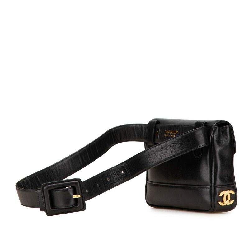 Chanel Triple Coco Mark Leather 2way Shoulder Bag Waist Bag