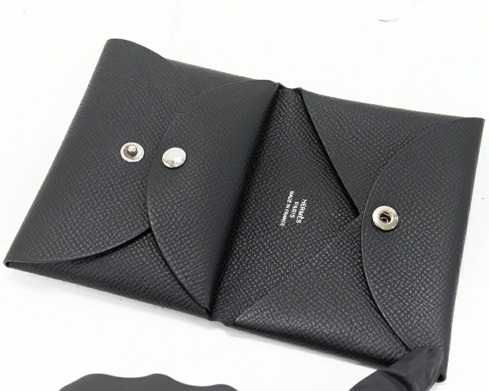 Hermes Calvi Duo Epsom Bifold Card Case Coin Case