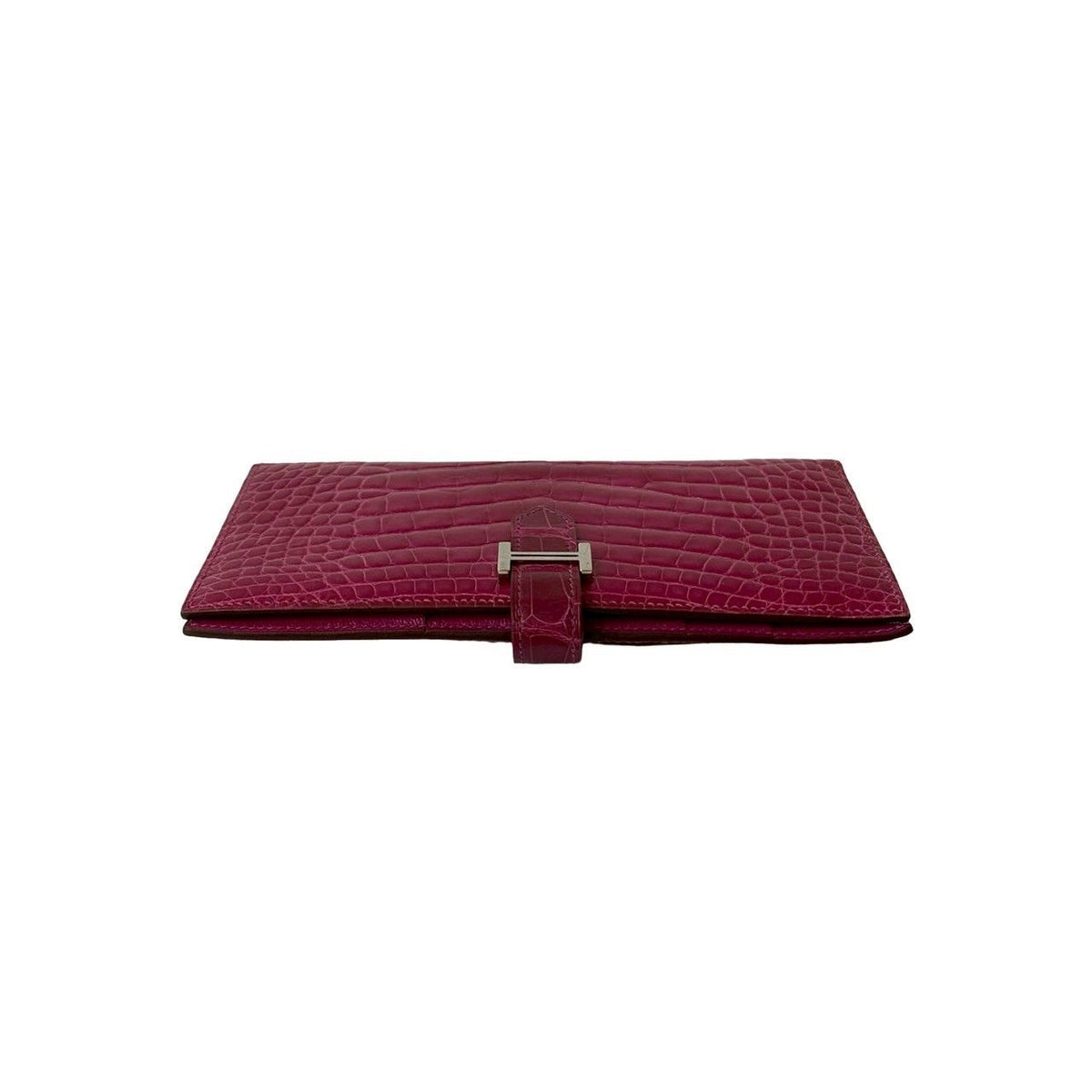 Hermes Bearn Soufflet Alligator Long Wallet