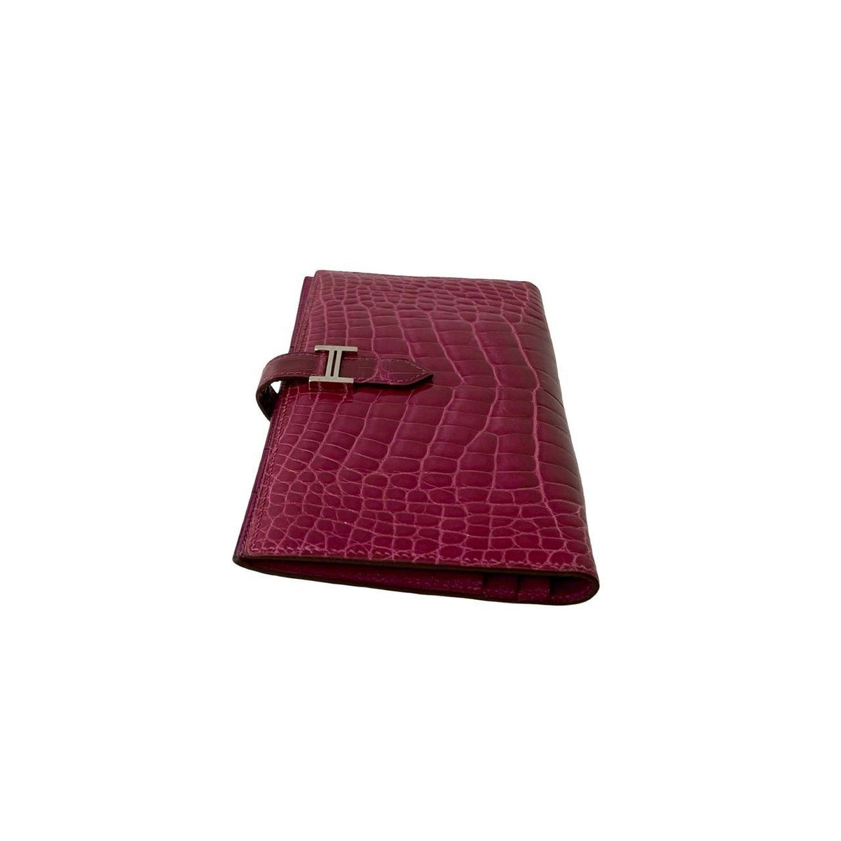 Hermes Bearn Soufflet Alligator Long Wallet