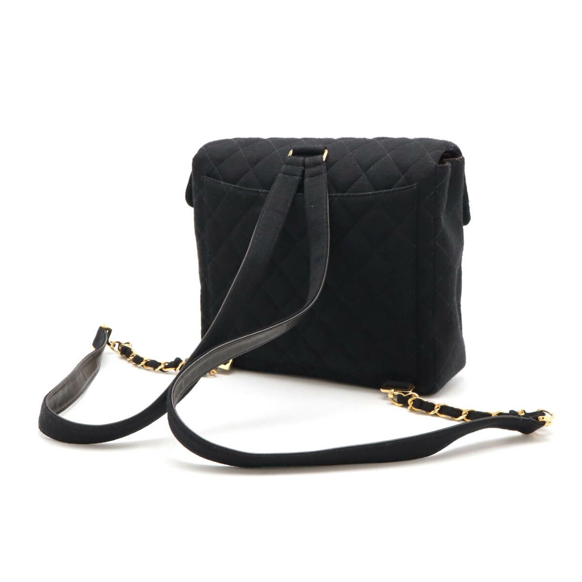 Chanel Matelasse Cotton Jersey Leather Backpack