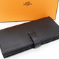 Hermes Bearn Soufflet Veau Madame Long Zipper Wallet