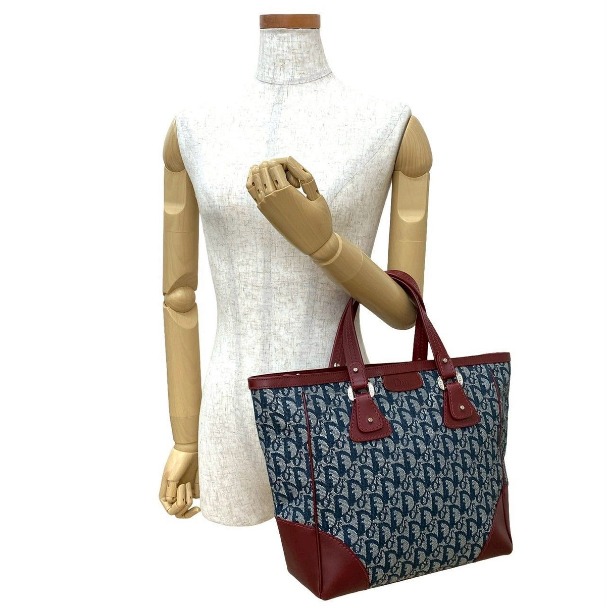 Christian Dior Trotter Canvas Leather Handbag