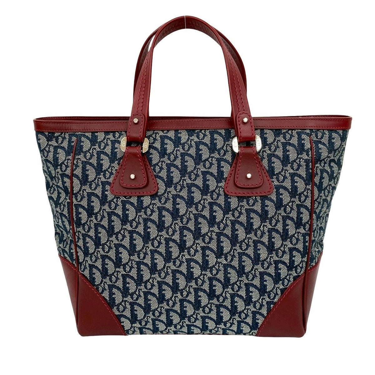 Christian Dior Trotter Canvas Leather Handbag