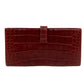 Hermes Bearn Soufflet Shiny Alligator Long Wallet