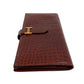 Hermes Bearn Soufflet Shiny Alligator Long Wallet