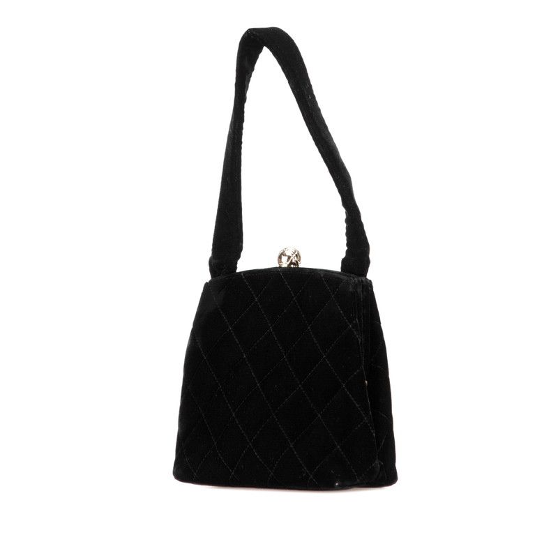Chanel Coco Mark Matelass  Velour Handbag
