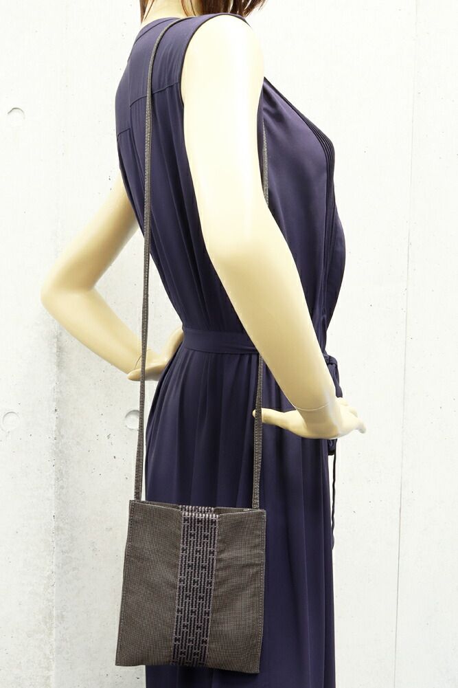 Hermes Herline Pochette Canvas Shoulder Bag