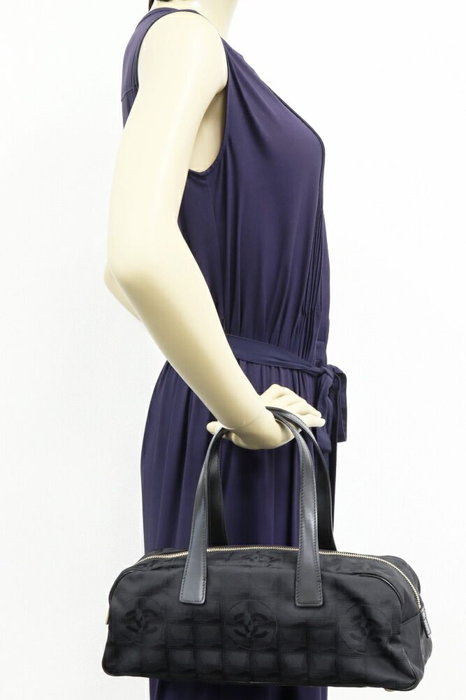 Chanel New Travel Line Nylon Calfskin Handbag