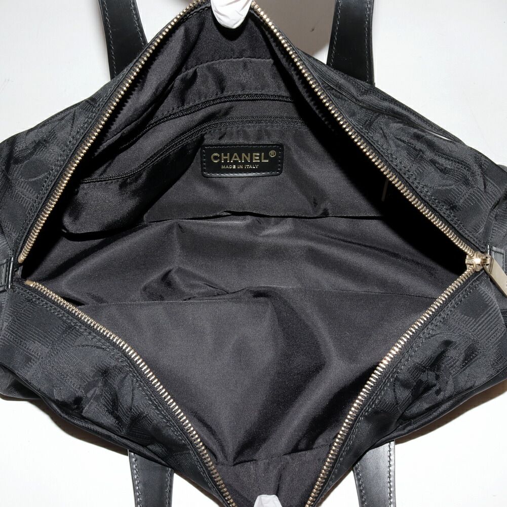 Chanel New Travel Line Nylon Calfskin Handbag